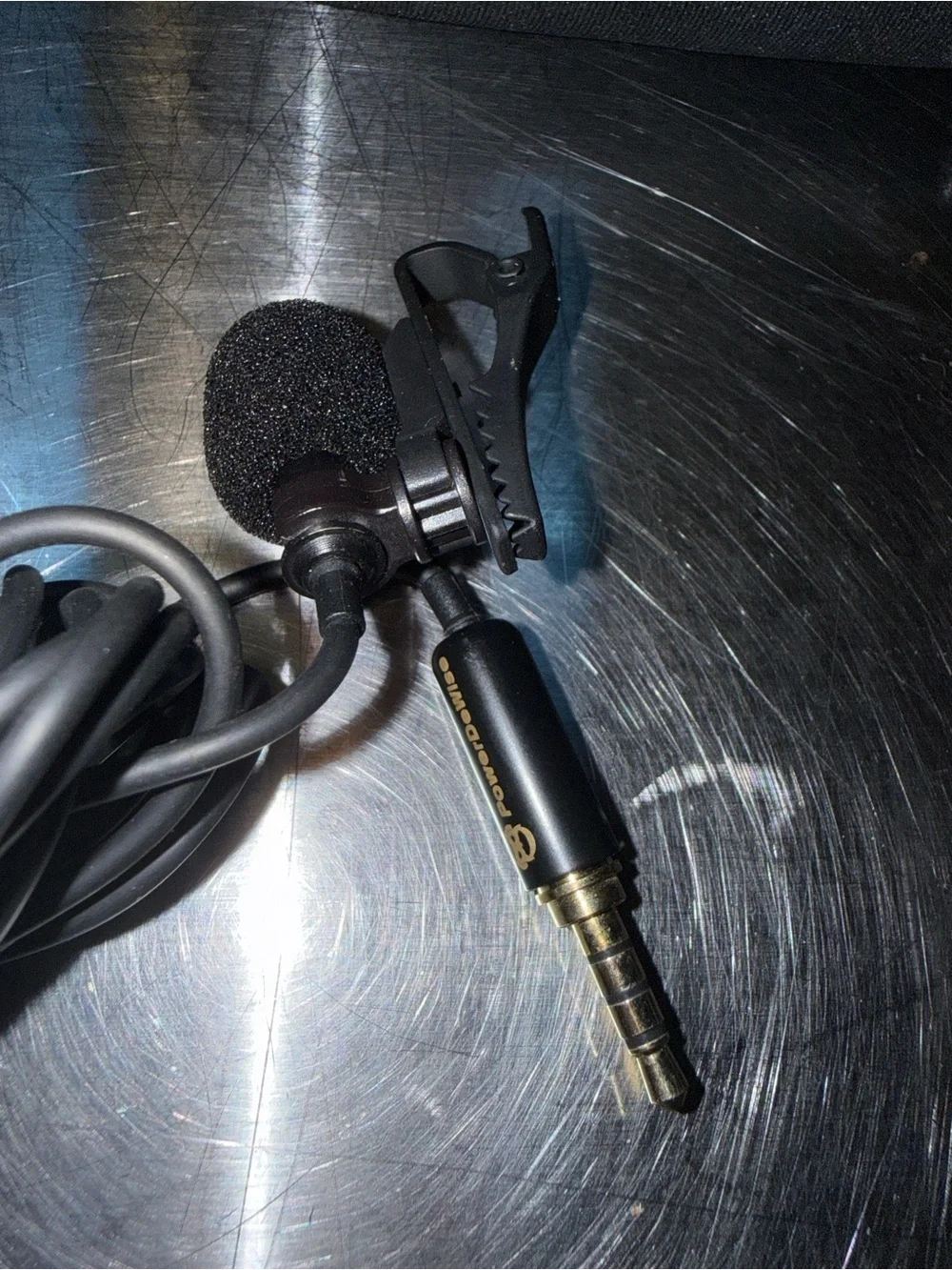 Black Lavalier Microphone with Carry Pouch